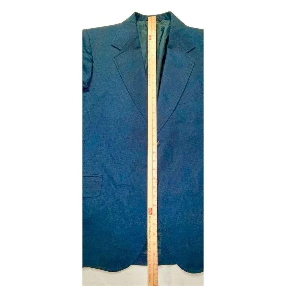 Anderson Little VTG Men's Blue‎ Wool Blazer L Old Money Thurston Howell corpcore